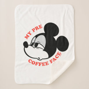 My Pre Coffee Face Mickey Mouse Sherpa Blanket