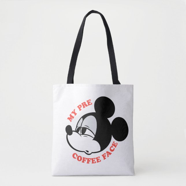 My Pre Coffee Face Mickey Mouse Tote Bag (Front)