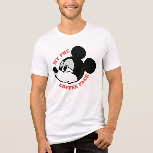 My Pre Coffee Face Mickey Mouse Tri-Blend Shirt (Front)