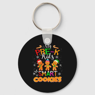 My Pre-k Kids Are Smart Cookies Christmas Teacher  Keychain