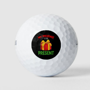 My Presence Is Your Present Family Christmas Golf Balls