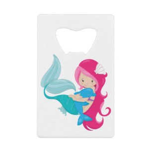 My Pretty Mermaid and Dolphin Credit Card Bottle Opener