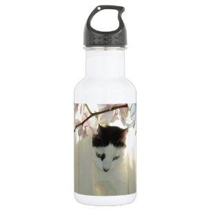 My Pretty White and Black Kitty Cat 532 Ml Water Bottle