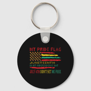 My Pride Flag Juneteenth Is My Independence Day Keychain