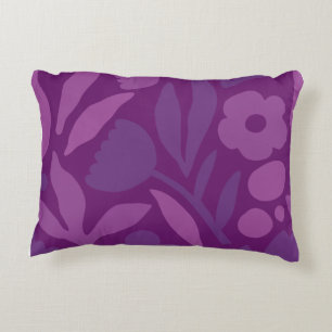 My Princess Loves Purple Happy Huge Flowers Accent Pillow