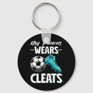 My Princess Wears Cleats Soccer Season Footll Moth Keychain
