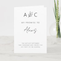 My Promise Her Vows Minimalist Elegant Modern