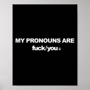 My Pronouns Are For You Funny Sarcasm Adult  Poster