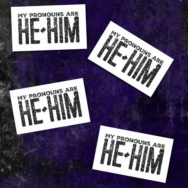 My Pronouns are He Him Grunge  Sticker (Creator Uploaded)