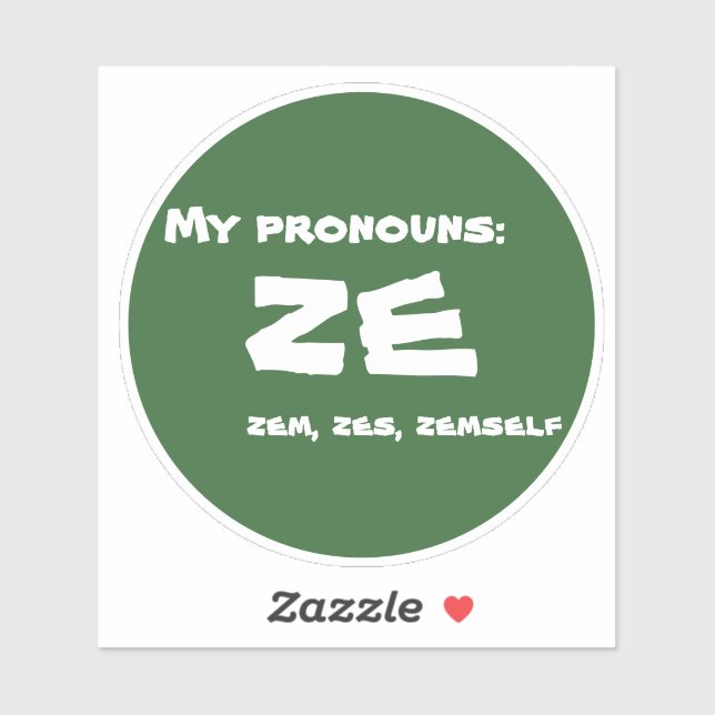 My Pronouns Ze (Sheet)