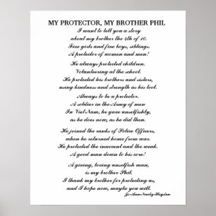 MY PROTECTOR MY BROTHER PHIL POSTER