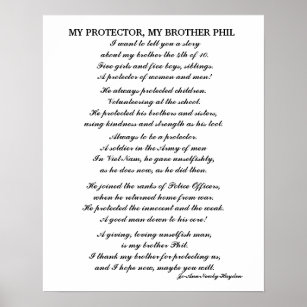 MY PROTECTOR MY BROTHER PHIL POSTER
