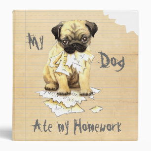 My Pug Ate My Homework Binder