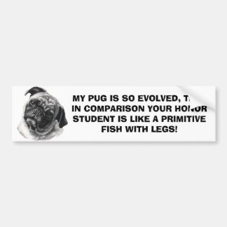 MY PUG by nicola Bumper Sticker