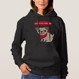 My Pug Is My Valentine-Cute Funny Pug Classic T-Sh Hoodie