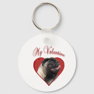 My Pug Valentine Keychain