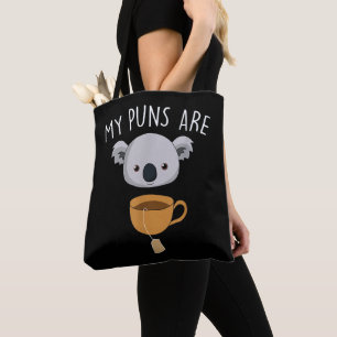 My Puns Are Koala Tea Funny Animal Puns Tote Bag