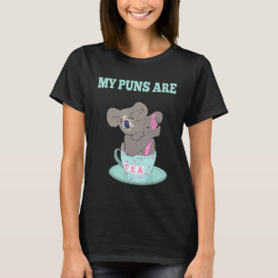 My Puns Are Koala Tea Funny Joke Cool  Tee