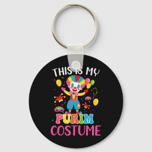My Purim Costume Mardi Gras Clown Funny Parades Pa Keychain