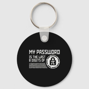 My Pword Is The Last 8 Digits Of Pi Math Mathemati Keychain