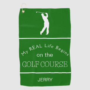 My Real Life Begins on the Golf Course Lt. Pickle Towel