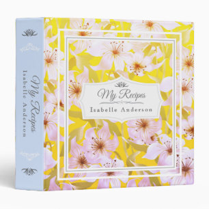 "My Recipes" Classic Lilies 3 Ring Binder