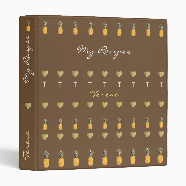 my recipes cute cooking binder (Front/Spine)