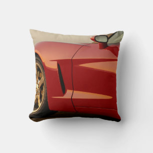 My Red Classic Car Throw Pillow