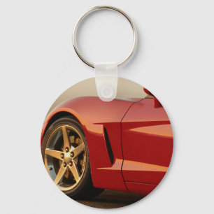My Red Corvette Keychain