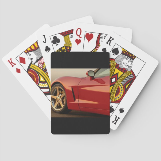 My Red Corvette Playing Cards (Back)