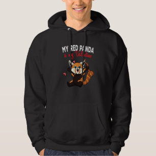 My Red Panda Is My Valentine Panda Bear Cupid Vale Hoodie