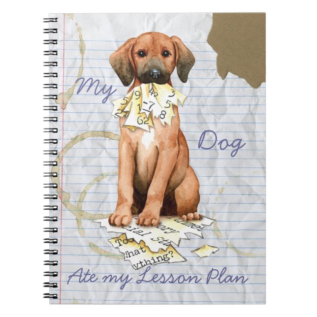 My Redbone Ate My Lesson Plan Notebook (Front)