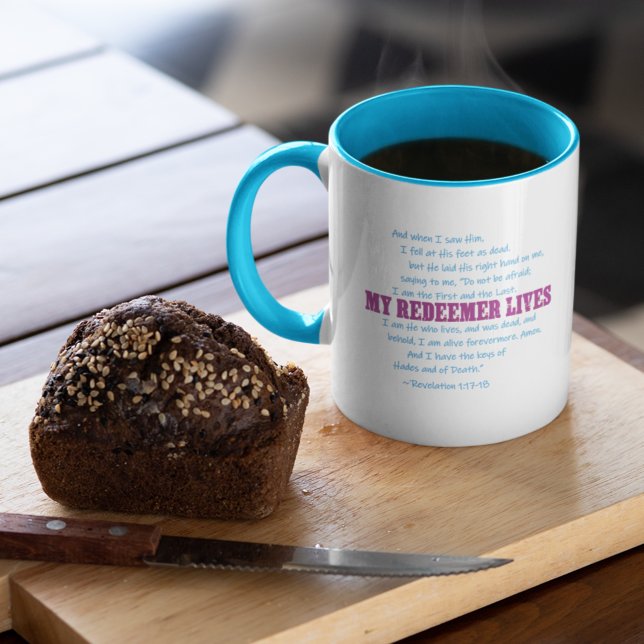 MY REDEEMER LIVES Easter Resurrection Bible Verse Mug (Creator Uploaded)