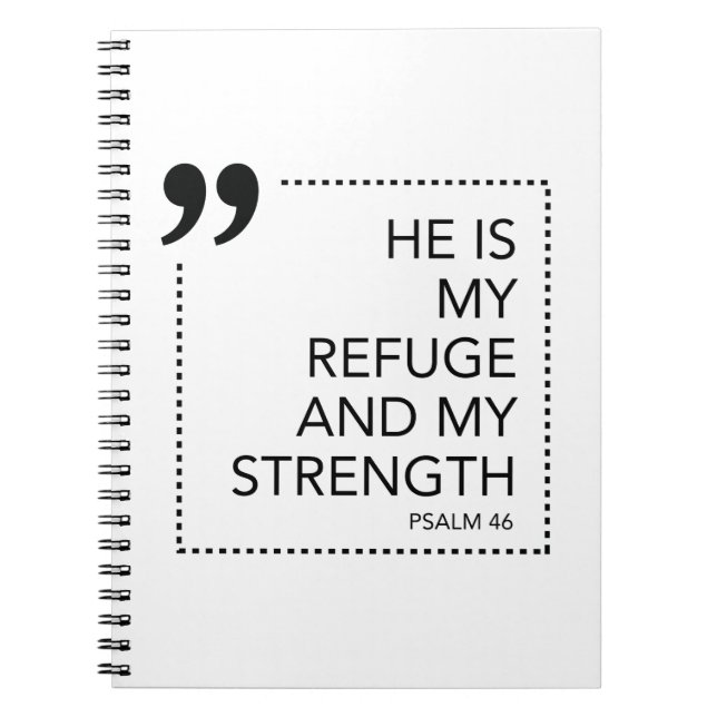 My Refuge and Strength Scripture Promises Scriptur Notebook (Front)