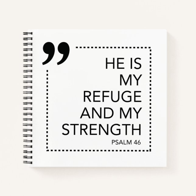 My Refuge and Strength Scripture Promises Scriptur Notebook (Front)