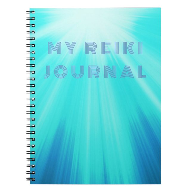 My Reiki Journal with Radiant Light Blue (Front)