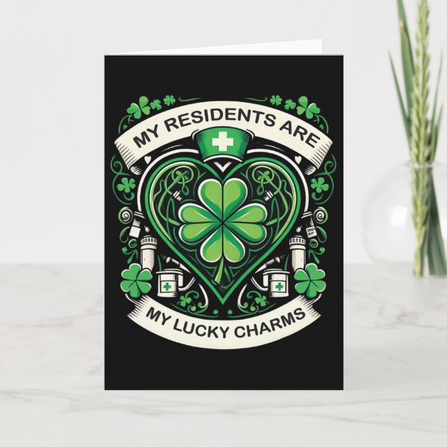 My Residents Are My Lucky Charms Patricks Day Nurs Card (Front)