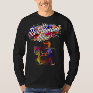 My Retirement Office Sewing Machine Flowers Mothe T-Shirt