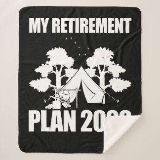 My Retirement Plan 2020 Custom Gift Sherpa Blanket