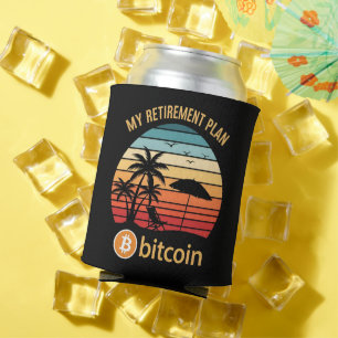 My Retirement Plan Bitcoin Beach Sunset Can Cooler