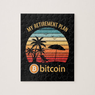 My Retirement Plan Bitcoin Beach Sunset Jigsaw Puzzle