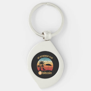 My Retirement Plan Bitcoin Beach Sunset Keychain