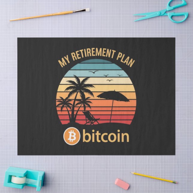 My Retirement Plan Bitcoin Beach Sunset Tissue Paper (Craft)