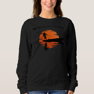 My Retirement Plan Boating Sunset Lake Reflection Sweatshirt