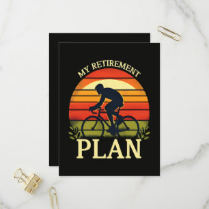 My Retirement Plan Cycling Enthusiast Invitation Postcard