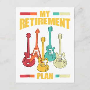 My Retirement Plan Electric Guitar Musical String  Enclosure Card