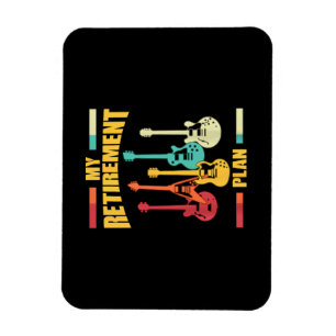 My Retirement Plan Electric Guitar Musical String Magnet