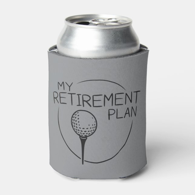 My Retirement Plan Funny Saying Golfing Golfer  Can Cooler (Can Front)