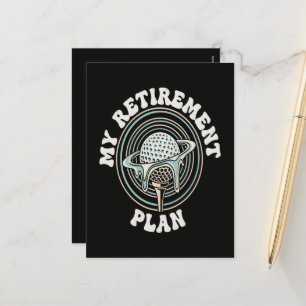 My Retirement Plan Golf Retirement Golfer Holiday Postcard