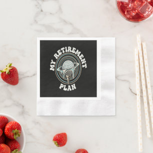 My Retirement Plan Golf Retirement Golfer Napkin